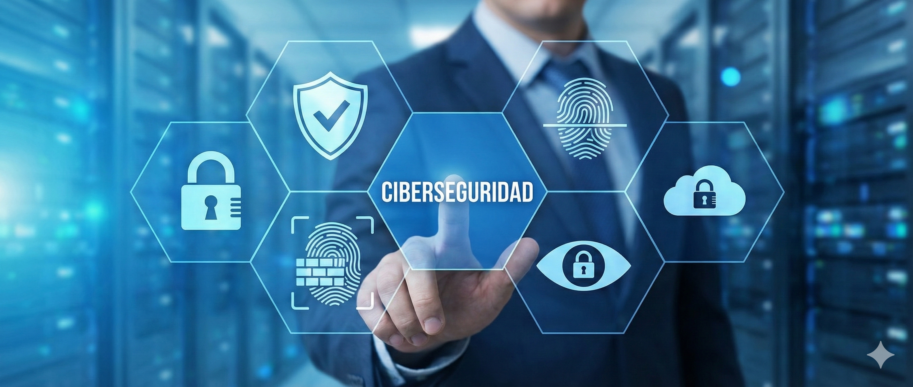 Ilustración de servicios de Ciberseguridad, defensa digital y protección de datos