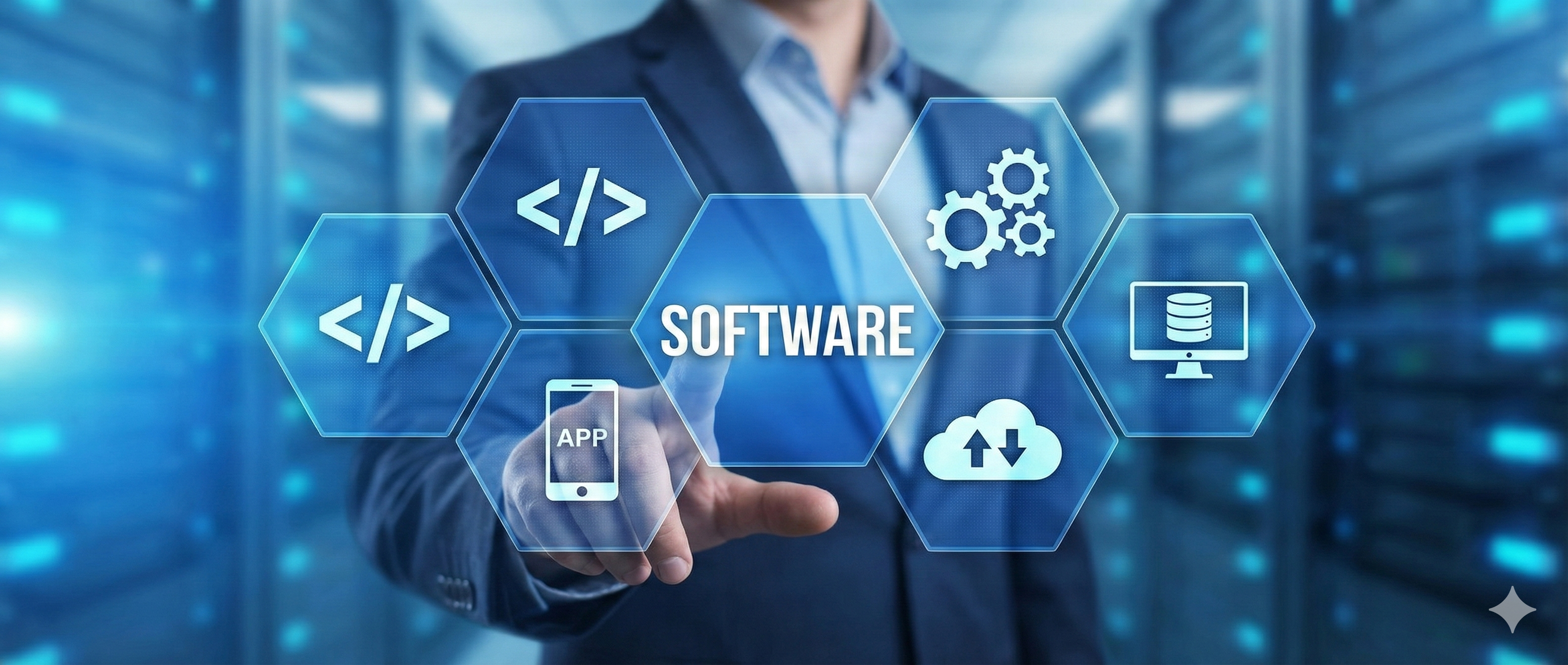 Ilustración de desarrollo de software